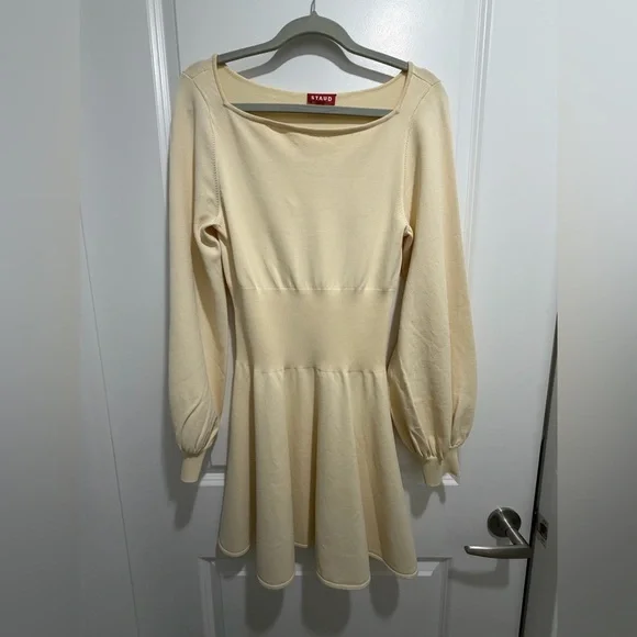 STAUD CLAUDE DRESS BUTTERCREAM - Picture 3 of 5